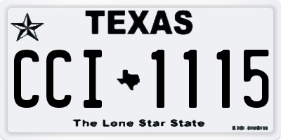 TX license plate CCI1115