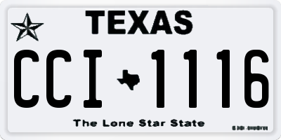 TX license plate CCI1116