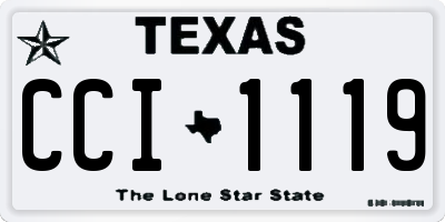 TX license plate CCI1119