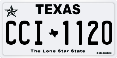 TX license plate CCI1120