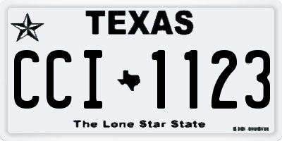 TX license plate CCI1123