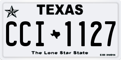 TX license plate CCI1127