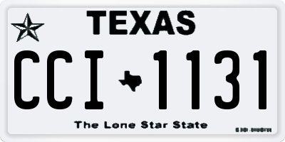 TX license plate CCI1131