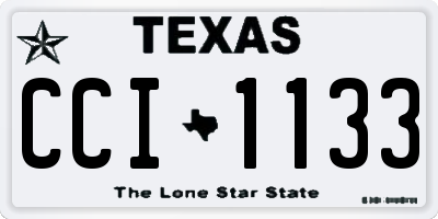 TX license plate CCI1133
