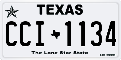 TX license plate CCI1134