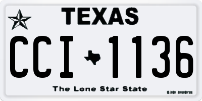 TX license plate CCI1136