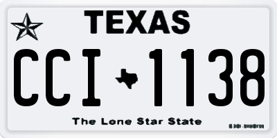TX license plate CCI1138