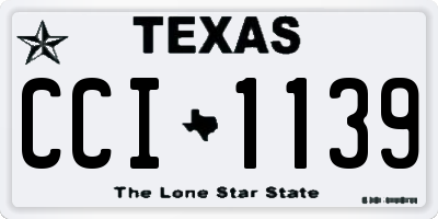 TX license plate CCI1139