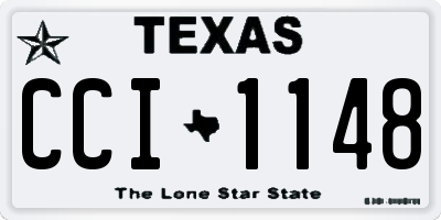 TX license plate CCI1148