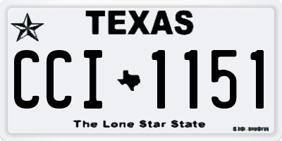 TX license plate CCI1151