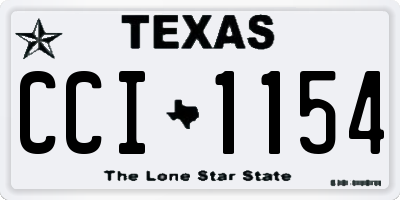 TX license plate CCI1154