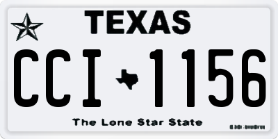 TX license plate CCI1156