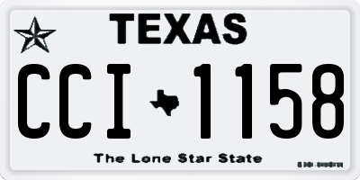 TX license plate CCI1158