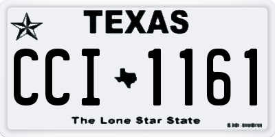 TX license plate CCI1161