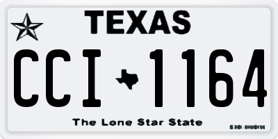 TX license plate CCI1164