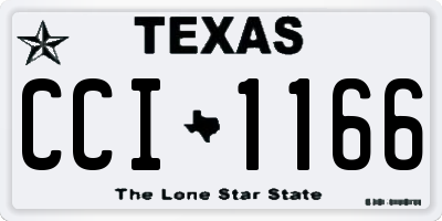 TX license plate CCI1166