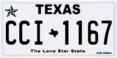 TX license plate CCI1167