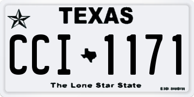 TX license plate CCI1171
