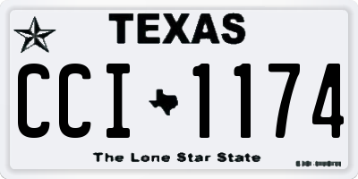 TX license plate CCI1174