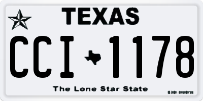 TX license plate CCI1178