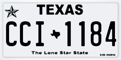 TX license plate CCI1184