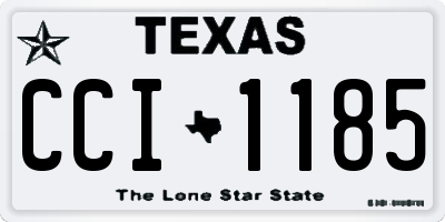 TX license plate CCI1185