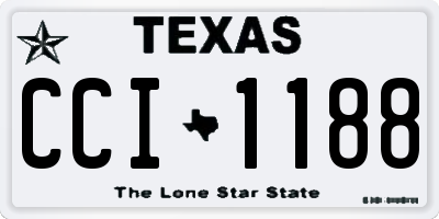 TX license plate CCI1188