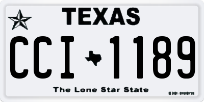TX license plate CCI1189