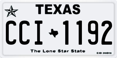 TX license plate CCI1192