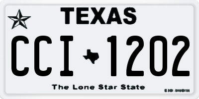 TX license plate CCI1202