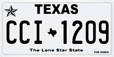 TX license plate CCI1209