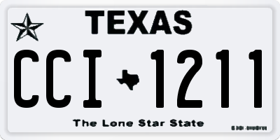 TX license plate CCI1211