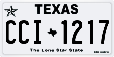 TX license plate CCI1217