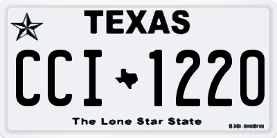 TX license plate CCI1220