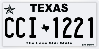 TX license plate CCI1221
