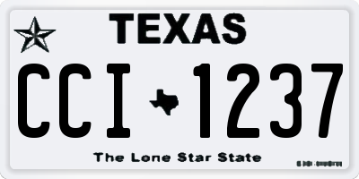 TX license plate CCI1237