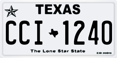 TX license plate CCI1240