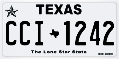 TX license plate CCI1242