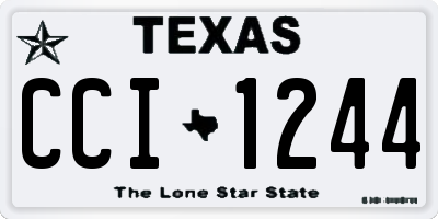 TX license plate CCI1244