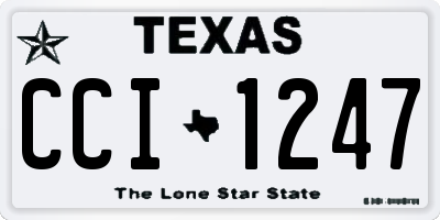 TX license plate CCI1247