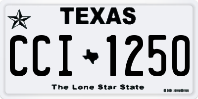TX license plate CCI1250