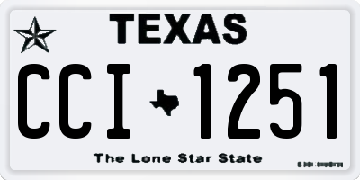 TX license plate CCI1251