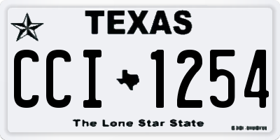 TX license plate CCI1254