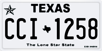 TX license plate CCI1258