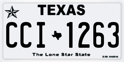 TX license plate CCI1263