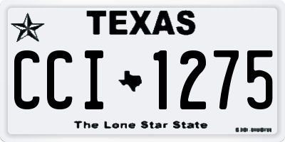 TX license plate CCI1275