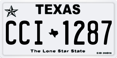 TX license plate CCI1287