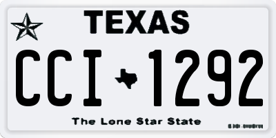TX license plate CCI1292