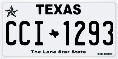 TX license plate CCI1293
