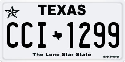 TX license plate CCI1299